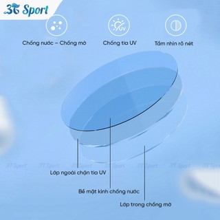 Kính bơi chống bám sương HD khung lớn bảo vệ mắt chống tia UV tầm nhìn rộng  KB-AF8100