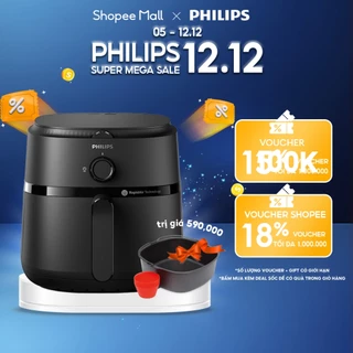 Nồi Chiên Không Dầu Philips NA130/00 6.2 lít |1700W | Nút Vặn - Hàng Chính Hãng