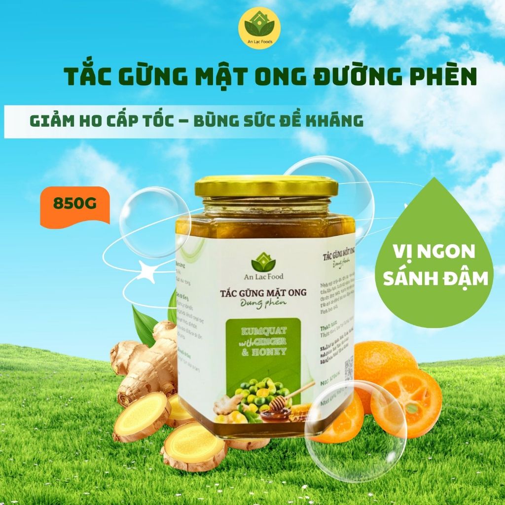 Tắc Gừng Mật Ong An Lạc Foods - Giảm Ho, Đau Rát Cổ Họng, An Toàn Cho Sức Khỏe
