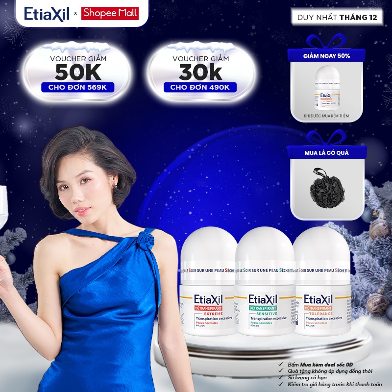 Lăn Khử Mùi Và Ngăn Mồ Hôi Dòng Chuyên Sâu Etiaxil 15ml