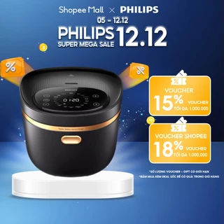 [Mã ELPLSBD06 giảm 10% đơn 1TR] Nồi cơm điện tử cao tần (IH) Philips HD4539/62 | 1.5 lít | chức năng Lựa chọn vị