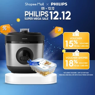 Nồi Cơm Điện Philips HD3213/31 1.8 lít | 5 lớp| nhiệt 3D - Hàng Chính Hãng