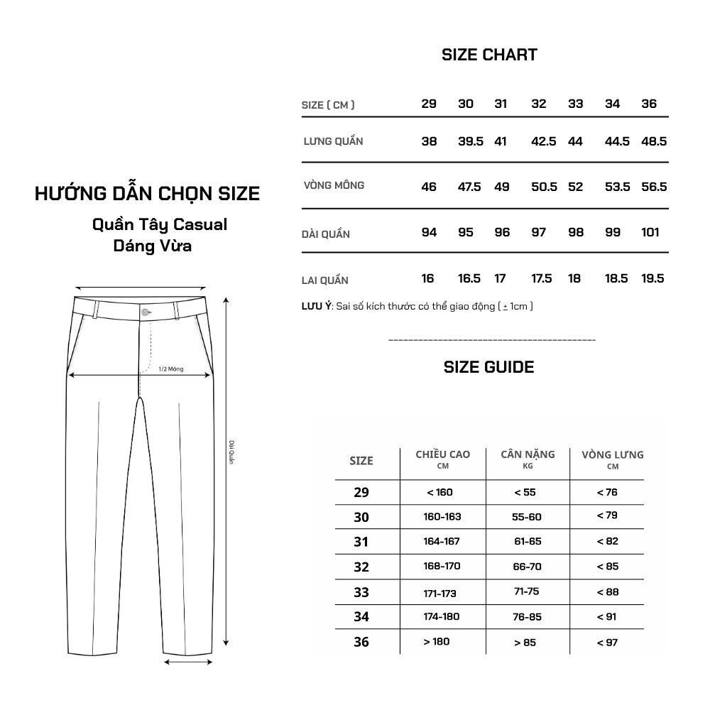 Quần Tây Nam EasyCare™ Bền Giặt Ít Nhăn Non Branded 030 Dáng Ôm Vừa F2 24116 |YaMe| | BigBuy360 - bigbuy360.vn