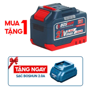 Combo Pin 15 Cell + Sạc Boshun BS-BK1506C, Dung Lượng Cực Lớn, Bảng Mạch Bền Bỉ, Có Cổng Sạc USB
