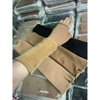 Ống Tay Ủ Kem Lông Nhung, Vừa Mang Tay Vừa Mang Chân Hàng Dày Dặn