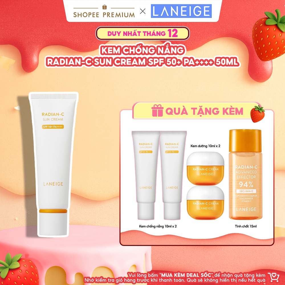 Kem chống nắng Laneige Radian-C Sun Cream SPF 50+ PA++++ 50ML