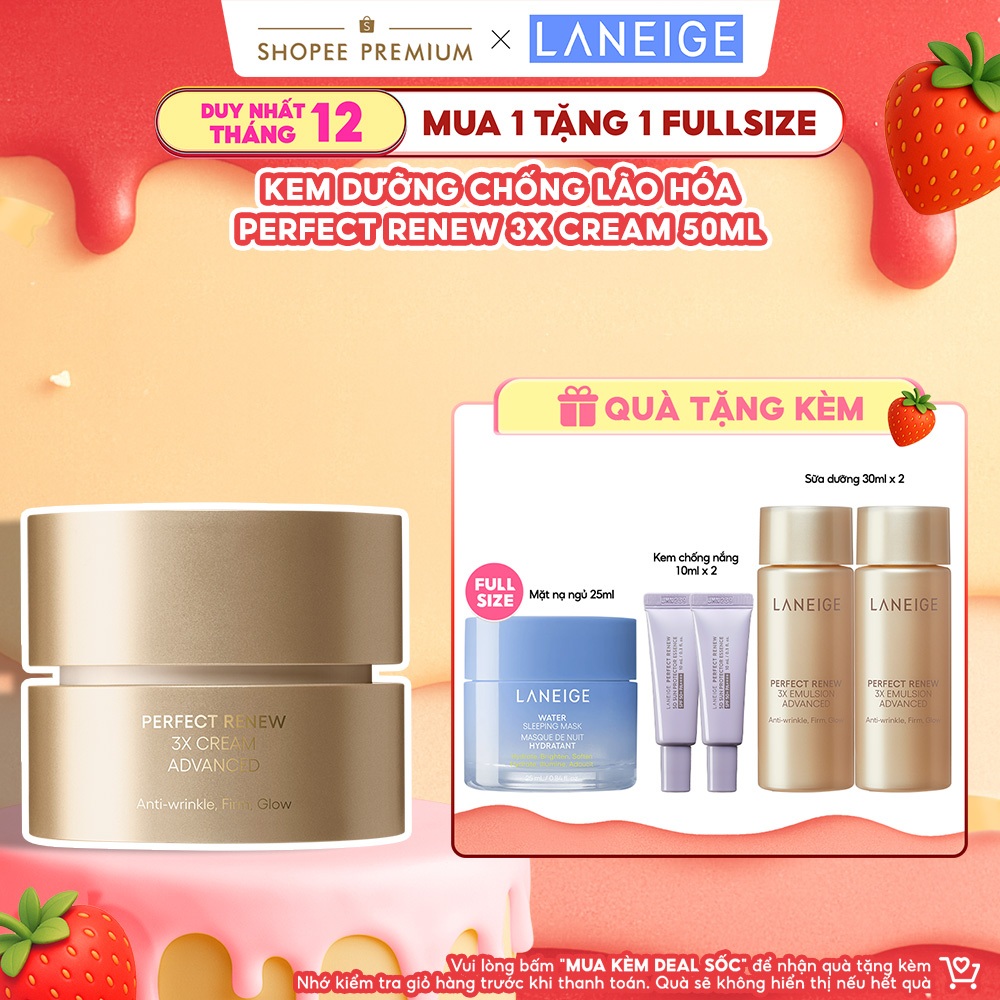 [Phiên bản cải tiến] Kem dưỡng chống lão hóa Laneige Perfect Renew 3X Cream AD 50ml