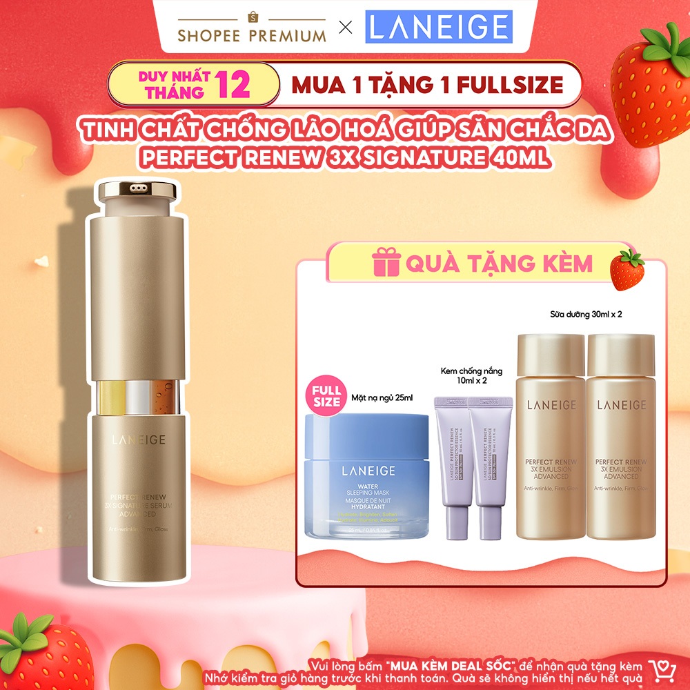 Tinh Chất Chống Lão Hoá, săn chắc và căng bóng da Laneige Serum Perfect Renew 3X Signature 40ml