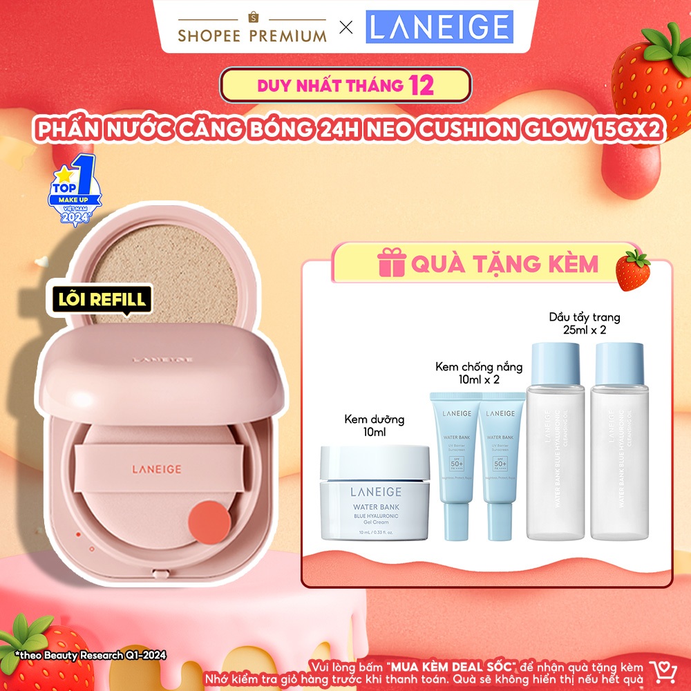 Phấn Nước Che Khuyết Điểm Laneige Neo Cushion Glow 15G SPF 46 PA++ (kèm lõi)