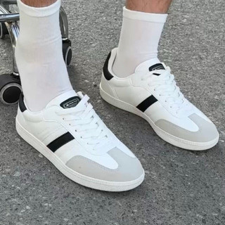 Giày thể thao thời trang bigsize nam cổ thấp màu trắng đen êm nhẹ, sneaker đế bằng cao cấp hottrend