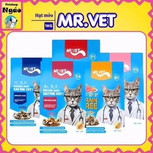 Hạt Cho Mèo MRVET / MR.VET 1kg Holistic Với 30% Protein Kèm Topping __ MR.Vet