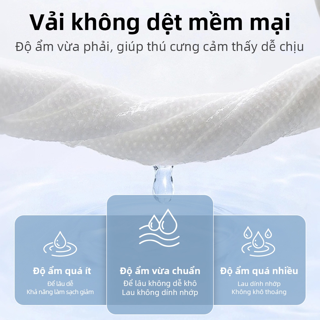 ⭐Paw Globe: Khăn lau mắt thú cưng  100 Miếng Làm sạch mắt Loại bỏ vết bẩn nước mắt Phù hợp cho mèo và chó
