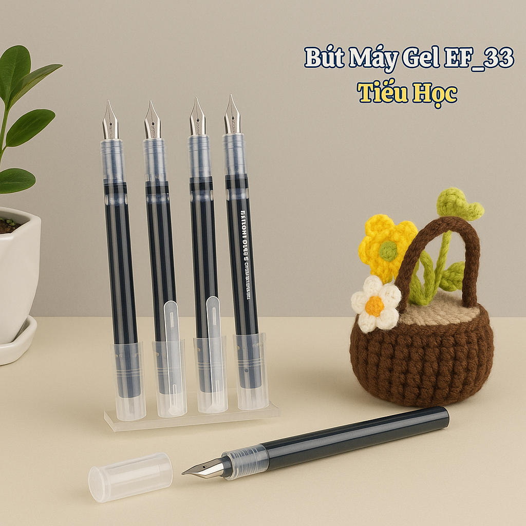 Bút Máy F33 không cần thay mực, không lem bẩn, ngòi êm trơn 0.38, cho học sinh cấp 1- văn phòng