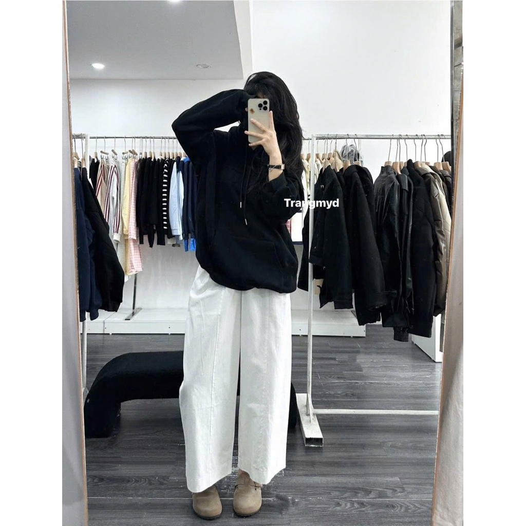 Áo hoodie chữ nổi lót lông mịn siêu dày hàng QCL1 A062