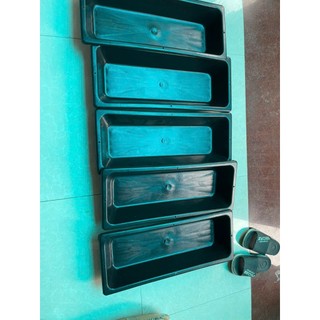 Set 5c Máng Dài Trồng Rau,Khay Chậu Trồng Hoa Chữ Nhật 59x23x10cm Loại 1,Khay Ươm Trồng Rau Mầm