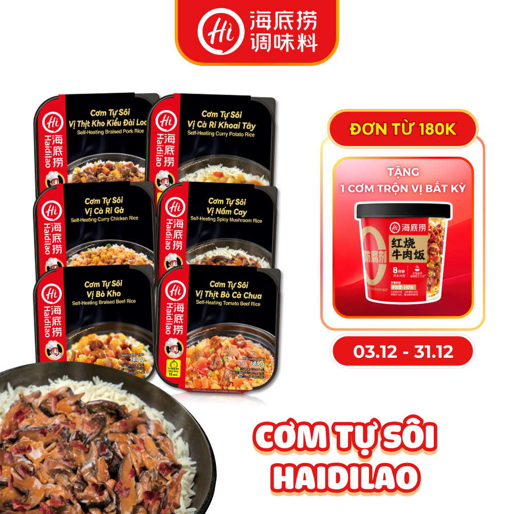 Cơm Tự Sôi Haidilao Bữa Ăn Tiện Lợi Đủ Chất Cho Dân Văn Phòng, Sinh Viên