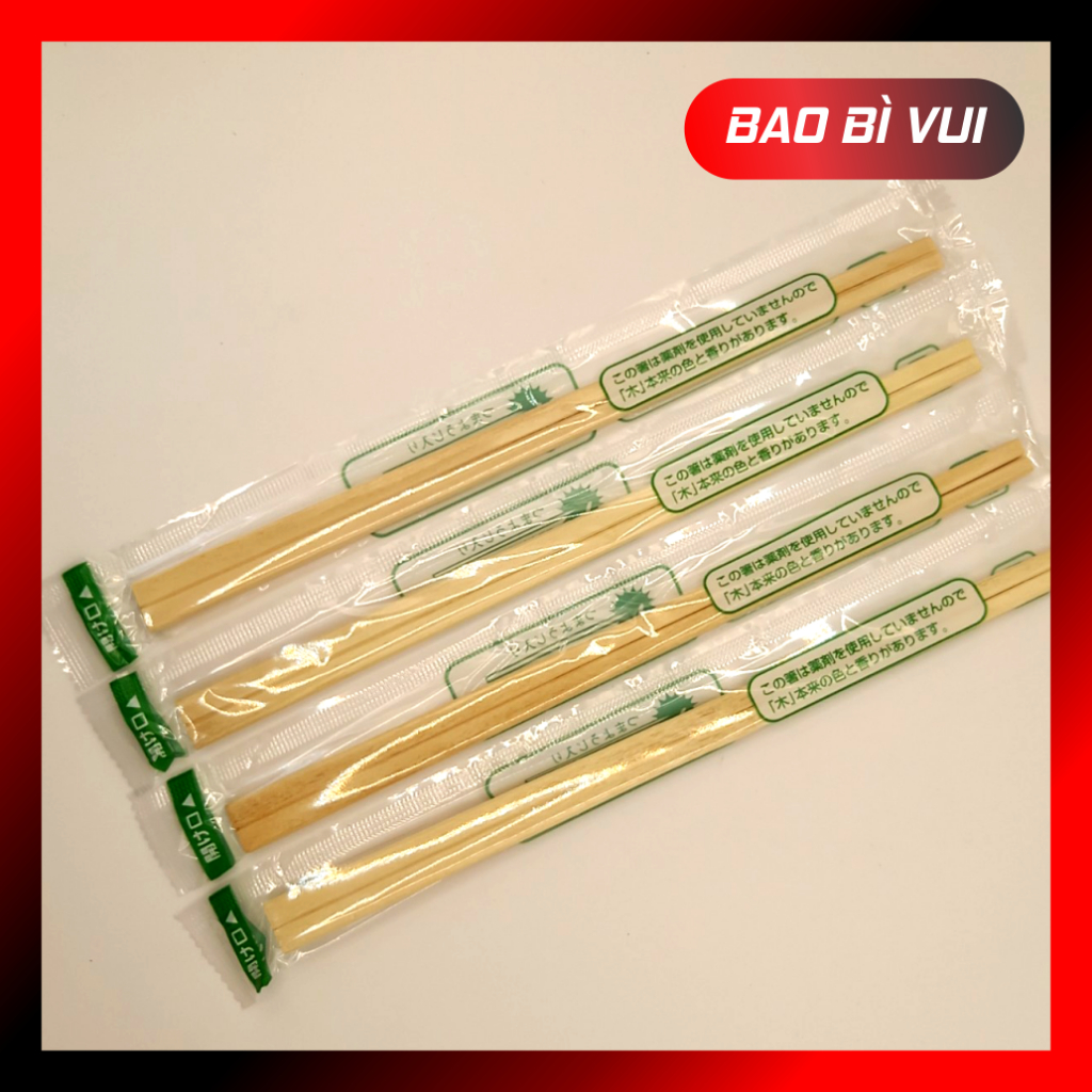 ( COMBO 3 BỊCH) Đũa tách kiểu Nhật đũa gỗ tiện dụng - BAO BÌ VUI