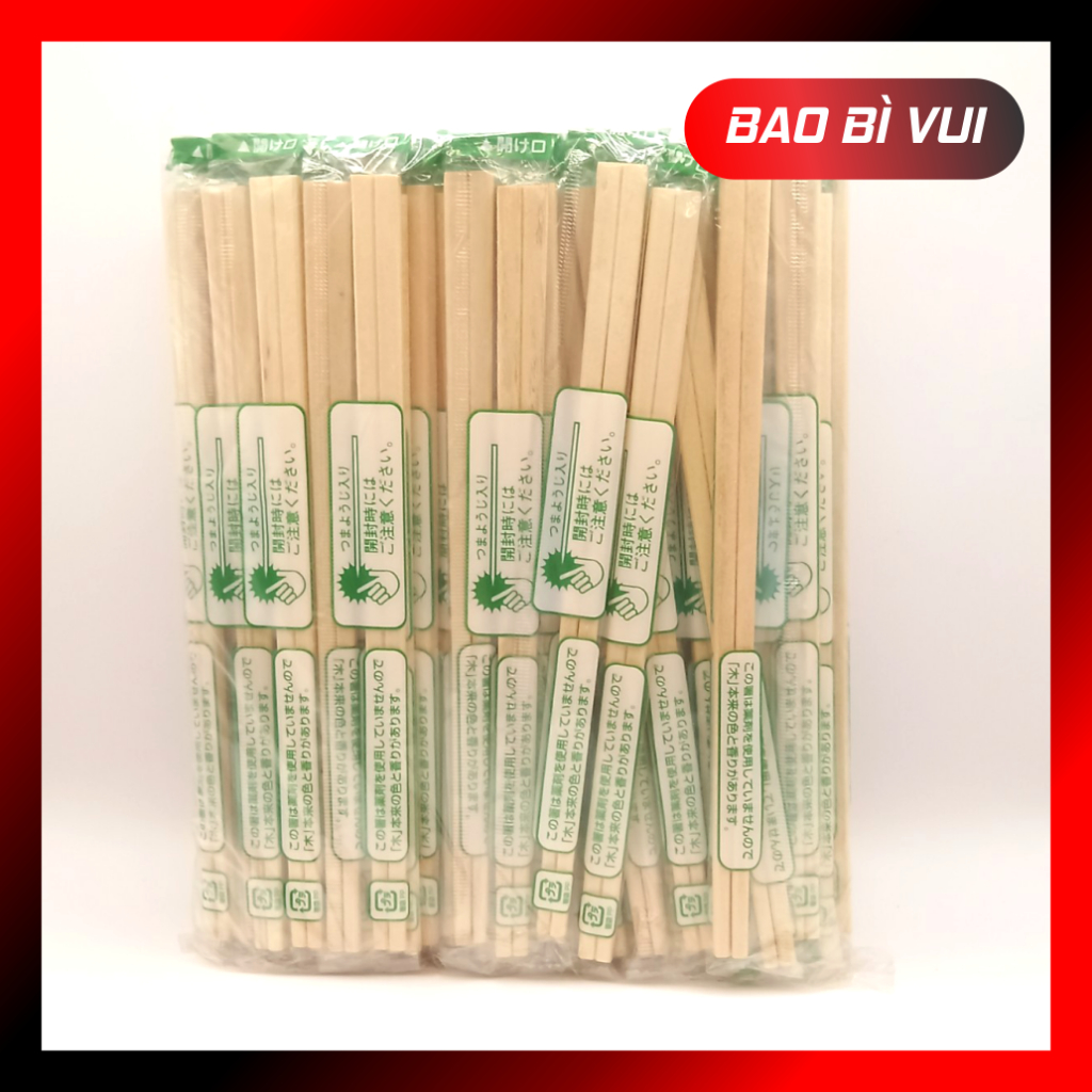 ( COMBO 3 BỊCH) Đũa tách kiểu Nhật đũa gỗ tiện dụng - BAO BÌ VUI