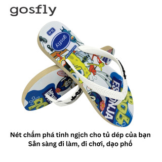 Dép Tông Hoạ Tiết BOB2 Dép Kẹp Xỏ Ngón Nam Size 38-43 Đế Cao Su Nguyên Khối Bền Chắc, Đi Biển