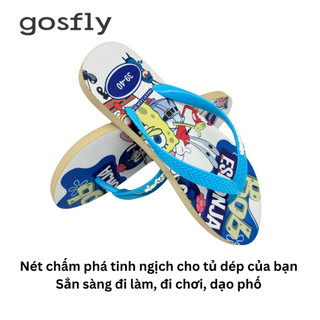 Dép Tông Hoạ Tiết BOB2 Dép Kẹp Xỏ Ngón Nam Size 38-43 Đế Cao Su Nguyên Khối Bền Chắc, Đi Biển