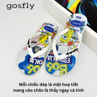 Dép Tông Hoạ Tiết BOB2 Dép Kẹp Xỏ Ngón Nam Size 38-43 Đế Cao Su Nguyên Khối Bền Chắc, Đi Biển
