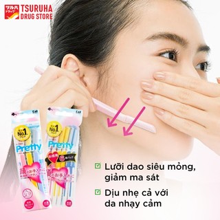 Dao Cạo Lông Mặt Nhật Bản KURASHI RHYTHM KAI Pretty For Face