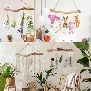 Khúc gỗ tự nhiên dùng treo đồ, phụ kiện, trang sức kèm dây treo