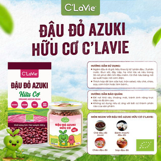 Đậu Đỏ Azuki Hữu Cơ C'LaVie 110gr/200g Tốt Cho Hệ Tim Mạch, Chống Lão Hóa - Natural Market