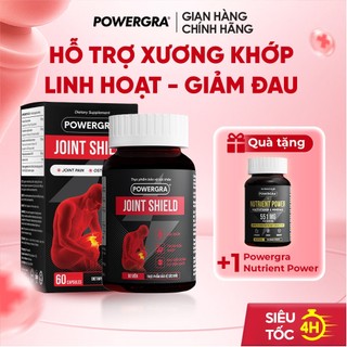 Viên Uống Powergra Joint Shield Hỗ Trợ Xương Khớp, Bảo Vệ Sụn Khớp, Bổ Sung Glucosamine - Hộp 60 Viên