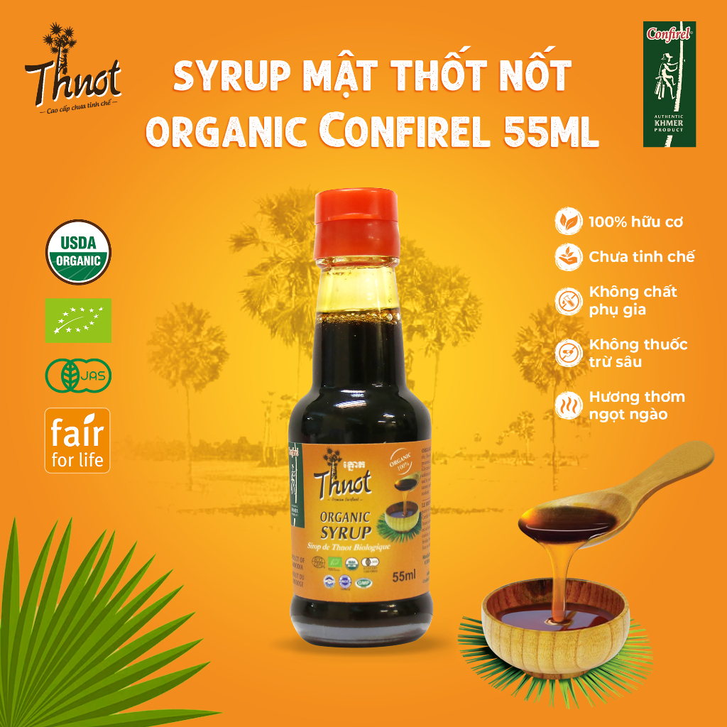 Đường , Syrup mật thốt nốt hữu cơ Confirel - Thnot Syrup