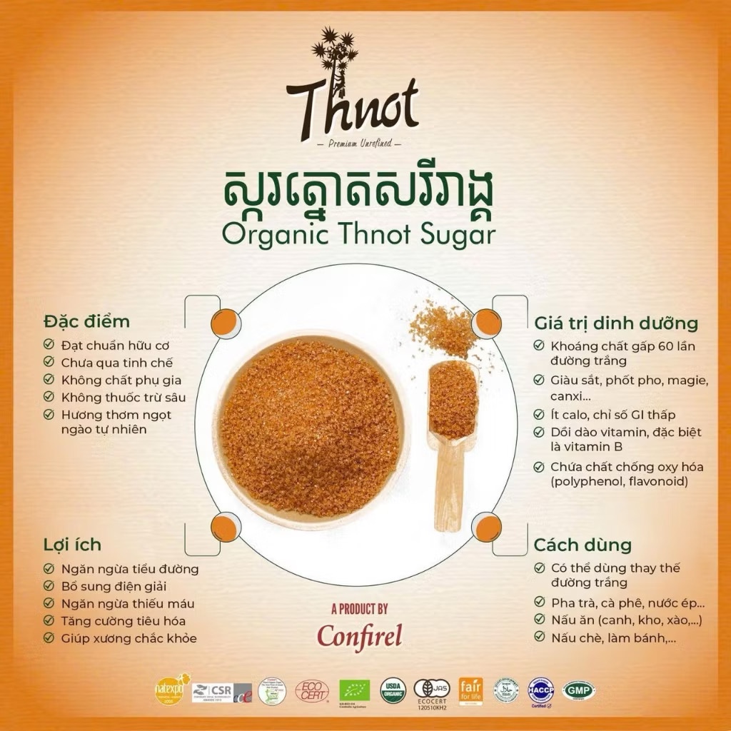 Đường , Syrup mật thốt nốt hữu cơ Confirel - Thnot Syrup