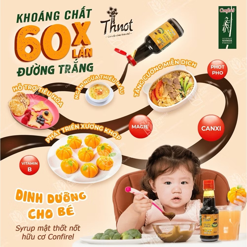 Đường , Syrup mật thốt nốt hữu cơ Confirel - Thnot Syrup