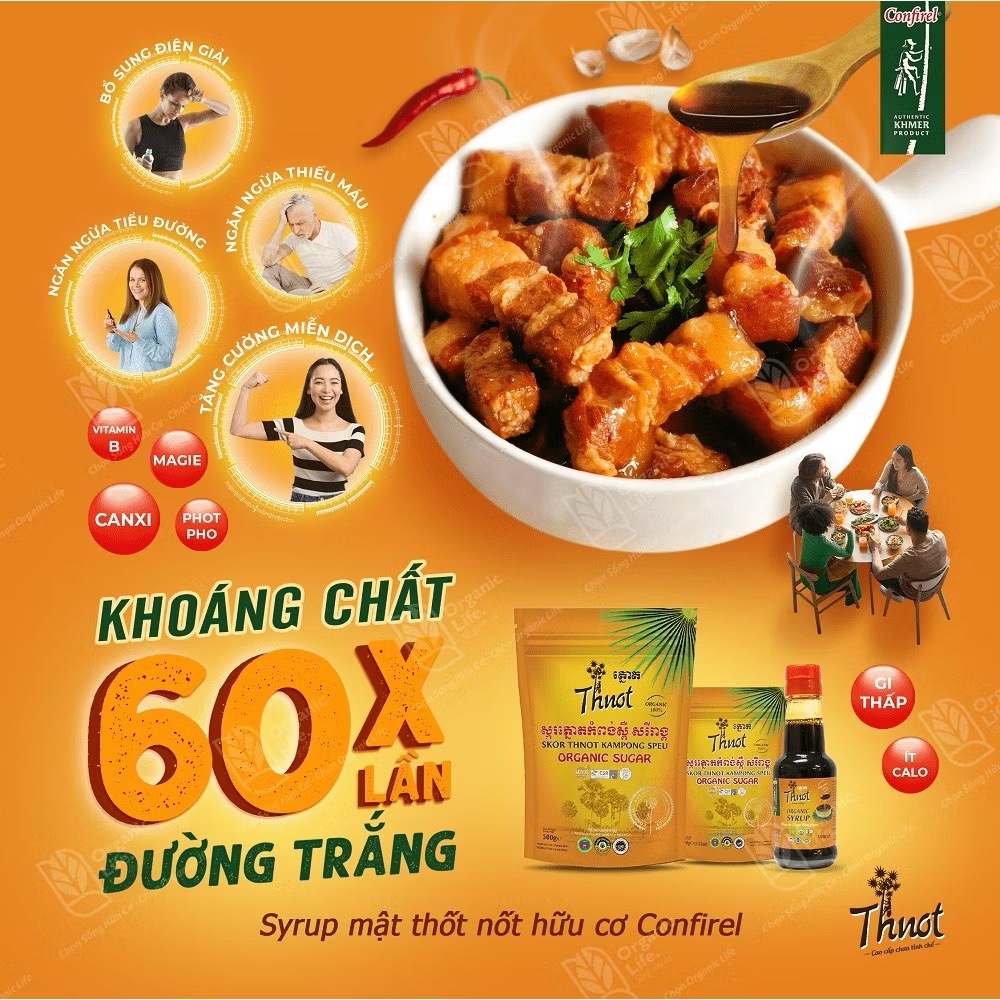 Đường , Syrup mật thốt nốt hữu cơ Confirel - Thnot Syrup