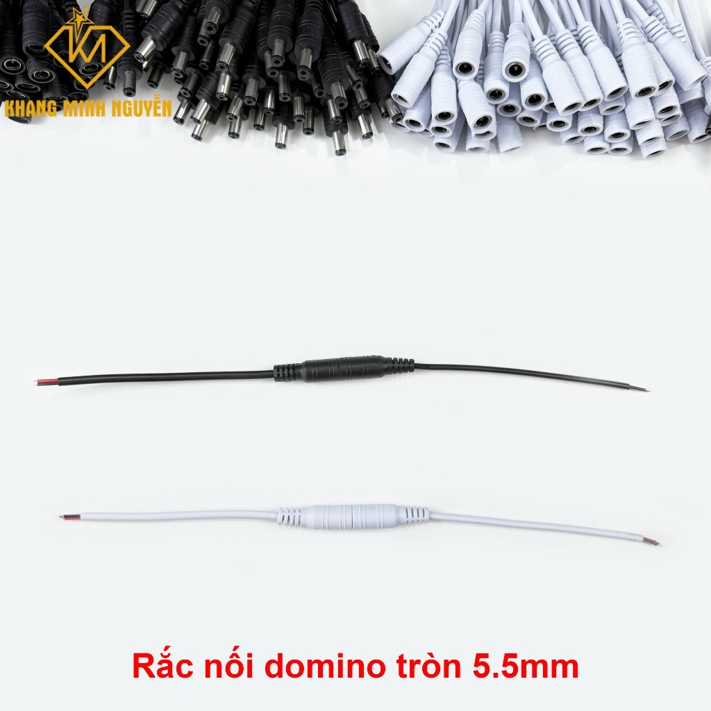 (Combo 10 cái) Jack nối, Rắc nối nhanh DC đầu tròn cổng Domino 5.5mm chuyên dụng cho adapter
