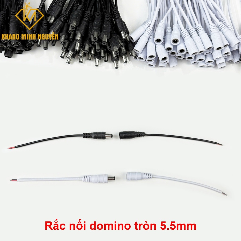 (Combo 10 cái) Jack nối, Rắc nối nhanh DC đầu tròn cổng Domino 5.5mm chuyên dụng cho adapter