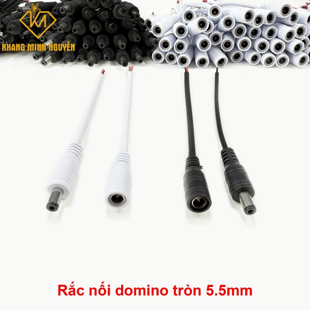 (Combo 10 cái) Jack nối, Rắc nối nhanh DC đầu tròn cổng Domino 5.5mm chuyên dụng cho adapter