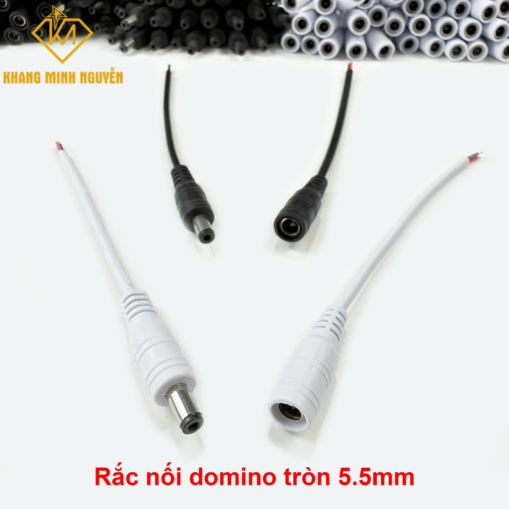 (Combo 10 cái) Jack nối, Rắc nối nhanh DC đầu tròn cổng Domino 5.5mm chuyên dụng cho adapter