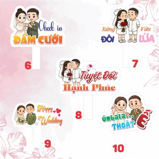 Combo 20 Hashtag Cầm Tay Đám Cưới
