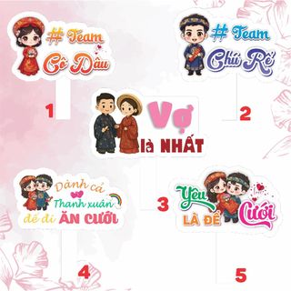Combo 20 Hashtag Cầm Tay Đám Cưới