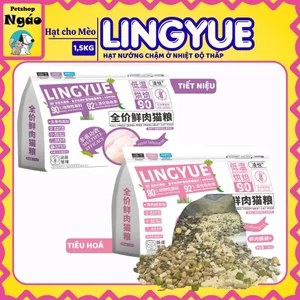 Hạt Cho Mèo LingYue 1.5kg Hạt Mix Topping Sữa Dê Nướng Hỗ Trợ Tiêu Hóa Tiết Niệu Dưỡng Lông