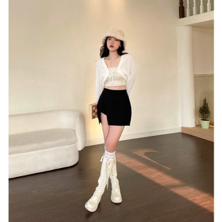 Áo khoác cardigan nữ MONÁ chất len phối lông mềm mịn - JENA CARDIGAN