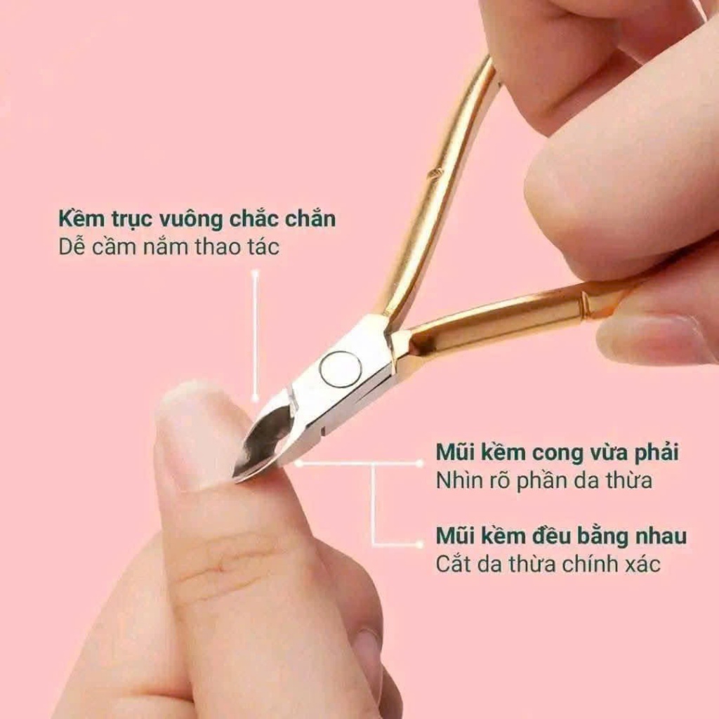 Kềm Inoc Nghĩa D01-D04-D06-D09 Vàng Full Jaw Kiểu 1 Chống, Lưỡi Sắc Bền Ngọt. An toàn, Cắt gọn gàng không tổn thương