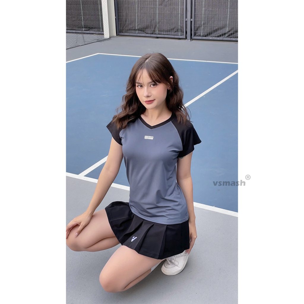 Áo Thun Thể Thao Nữ Vsmash Sportswear FLYWEIGHT 2.0 – Co Giãn, Nhẹ, Mát, Gym Chạy Bộ Cầu Lông Yoga Tennis Pickleball