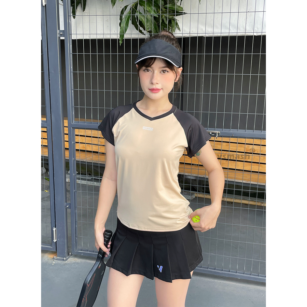 Áo Thun Thể Thao Nữ Vsmash Sportswear FLYWEIGHT 2.0 – Co Giãn, Nhẹ, Mát, Gym Chạy Bộ Cầu Lông Yoga Tennis Pickleball