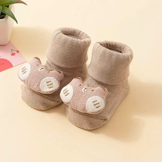 Tất vớ cổ cao cho bé, chất liệu cotton mềm họa tiết thú 3D dễ thương, co giãn thoáng khí, không lót lông cho bé tập đi.