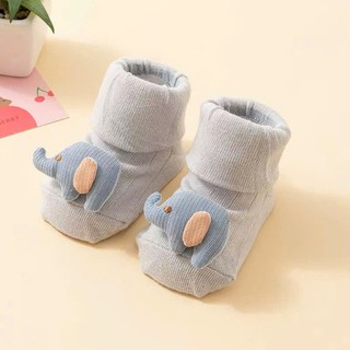 Tất vớ cổ cao cho bé, chất liệu cotton mềm họa tiết thú 3D dễ thương, co giãn thoáng khí, không lót lông cho bé tập đi.