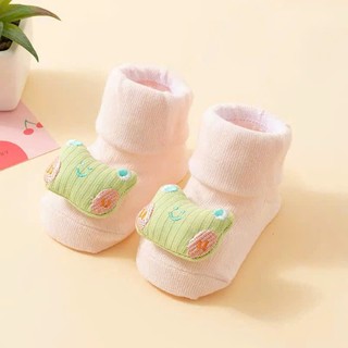 Tất vớ cổ cao cho bé, chất liệu cotton mềm họa tiết thú 3D dễ thương, co giãn thoáng khí, không lót lông cho bé tập đi.