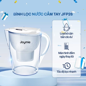 Bình lọc nước gia đình JOYMIE JFP26 dung tích lớn 3.5L, Bình lọc nước cầm tay có lõi lọc Joymie chính hãng