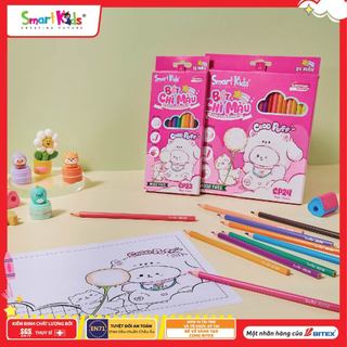 [MỚI VỀ] Vỉ/ Ống Bút Chì Màu Coco Puff Smartkids 12/18/36 Màu Tô – Thiết Kế Dễ Thương – Chuẩn EN71 – An Toàn Cho Bé