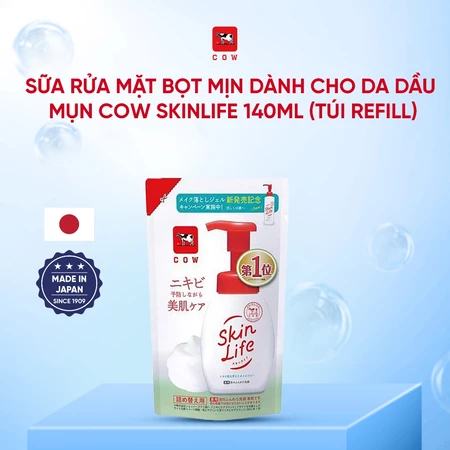 Sữa Rửa Mặt Cow Skin Life Giúp Làm Sạch, Sáng Da Chính Hãng 130ml / 140ml / 160ml